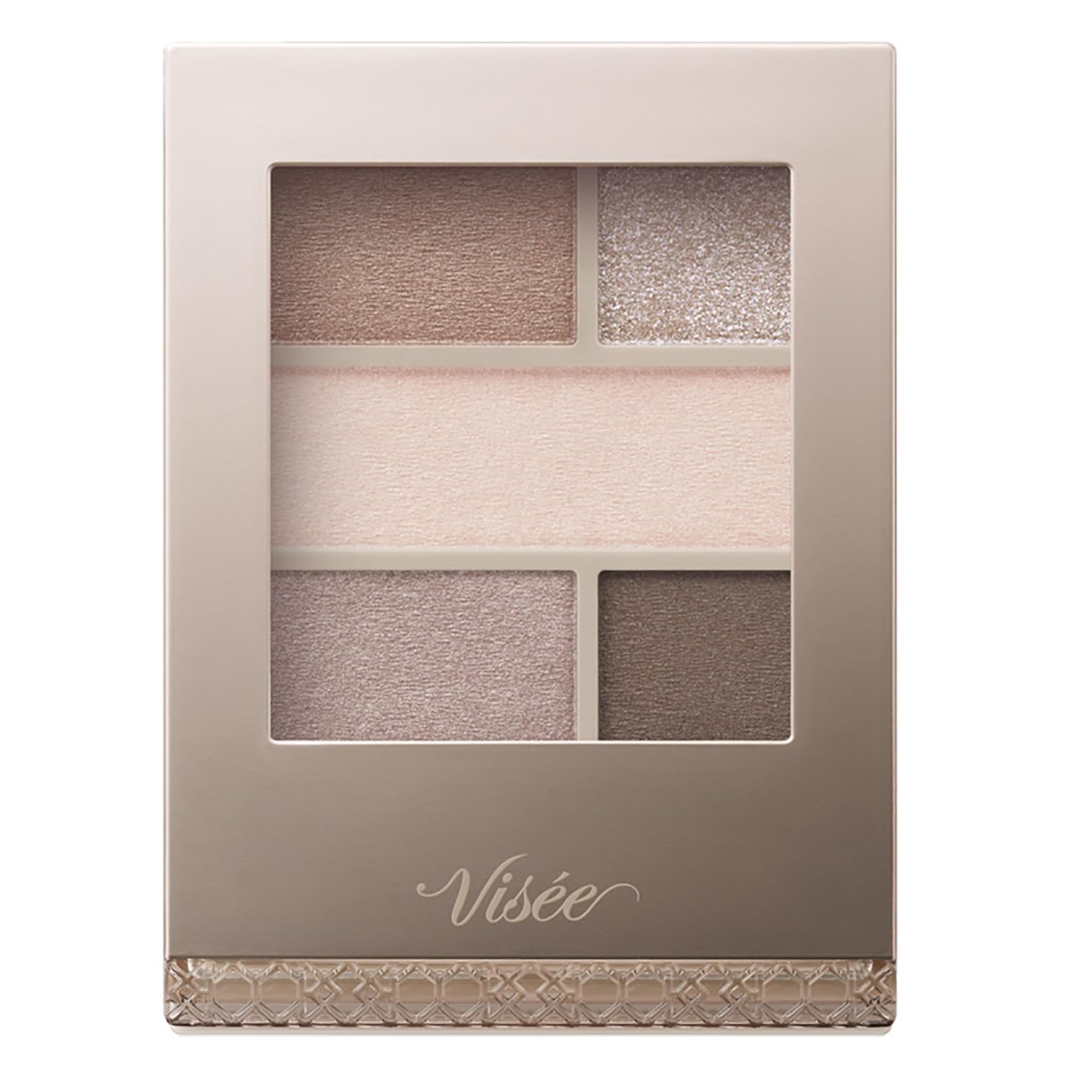 Visee Double Mood Eyes[Все 6 цветов] Тени для век 4,8 г Бежево-коричневый BR-1 Cashmere Mood