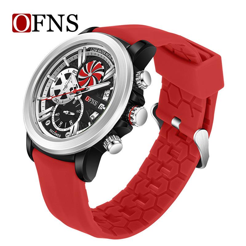 Orphanes Men'S Watch Teen Student Watch Waterproof Luminous Belt Calendar Watch