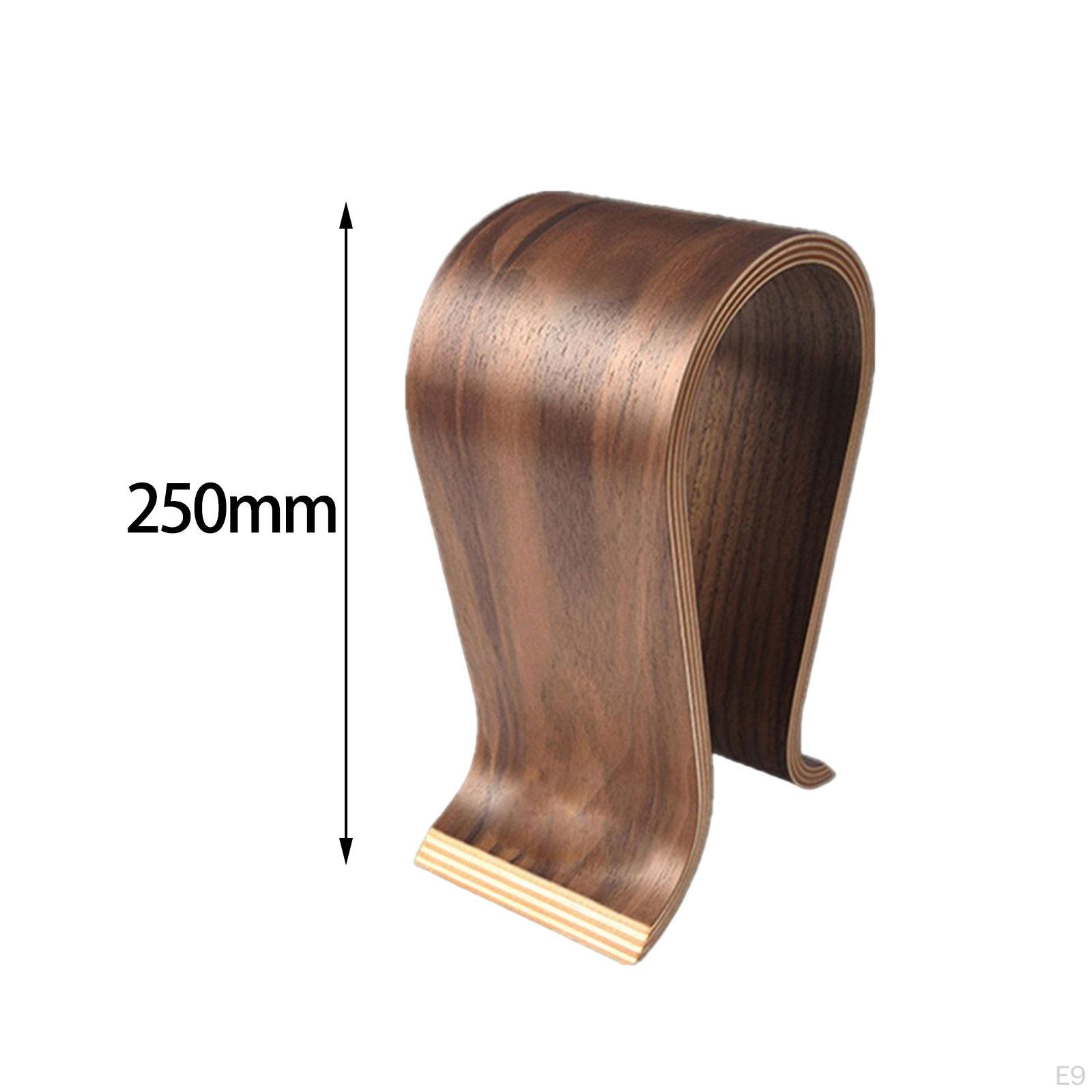 Элегантная деревянная подставка для наушников для организации рабочего стола Black — фото 9