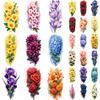 9pcs Temporary Tattoo Colorful Realism Beautiful Flora Watercolor Flowers Colorful Blooms For Shoulders Back Adult