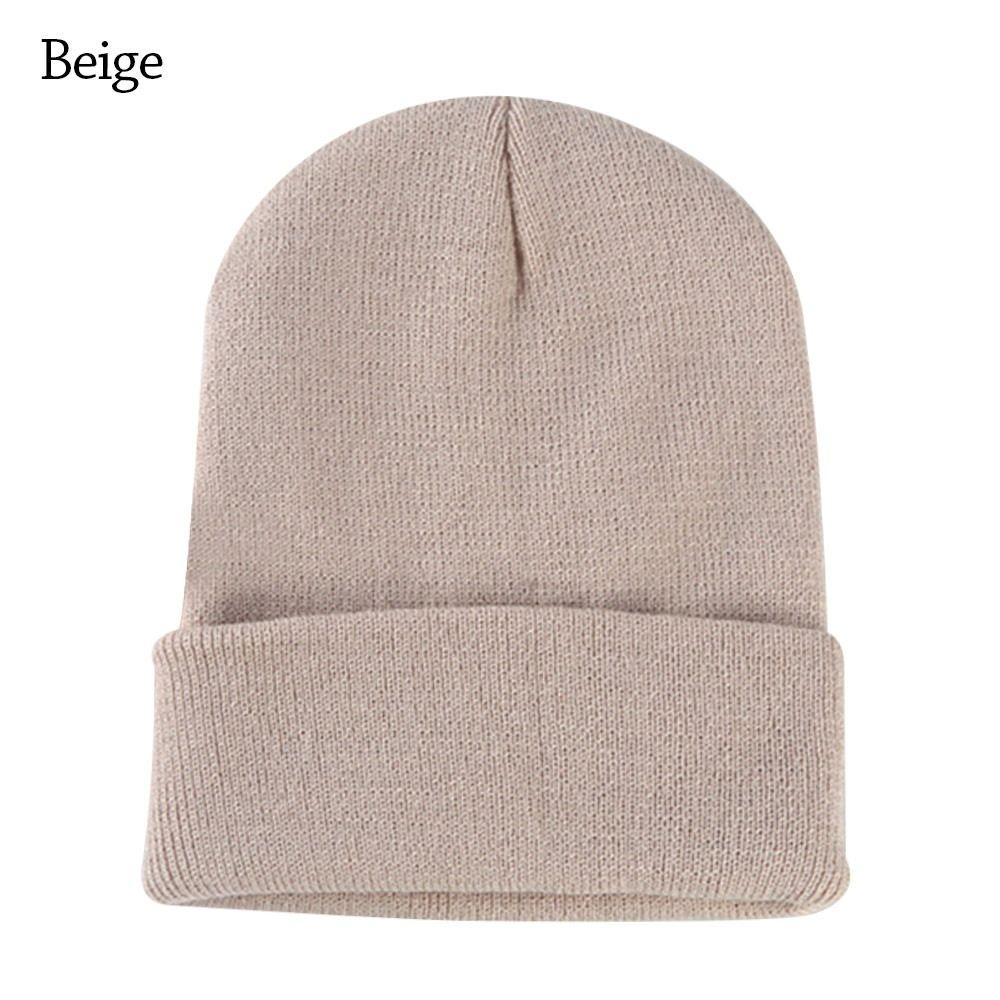 Thickened Beanie Caps Keep Warm Knitted Hat Casual Winter Hats  for Men Women