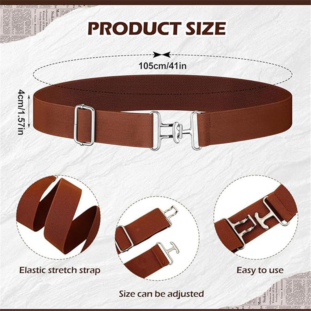 Elastic Equestrian Belt With Shark Buckle For Men And Women Adjustable Length For Horse Riding And Outdoor Activity