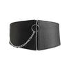 Adjustable Leather Chain Waist Belt with Snap Buttons for Young Fashion