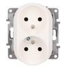 Niloe Double Socket Outlet 16A Without Shutters, Screw Terminals, White 764562