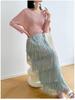 Miyake-Style High-End Pleated Tassel Skirt: Versatile Summer Street Style