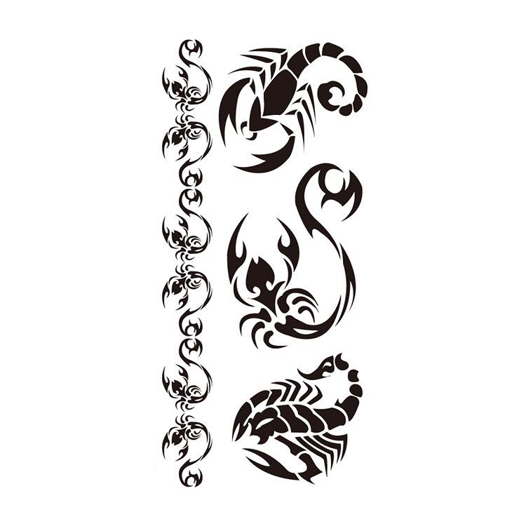 Scar Snake Spider Scorpion Animal Water Transfer Waterproof Tattoo Sticker Sample Spoofing Horror Set