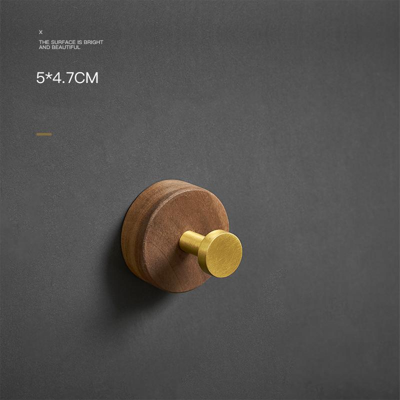 

Креативный крючок для одежды, не требующий перфорации, из дерева грецкого ореха с золотистой вешалкой из космического алюминия, настенный крючок для двери/стены, выдерживающий нагрузку, без следов