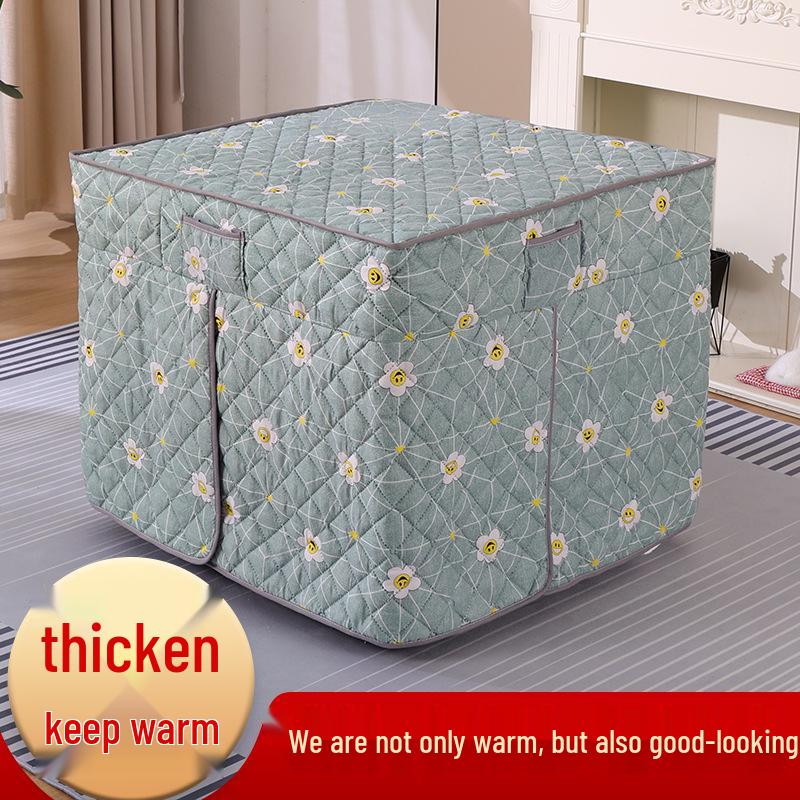 Plush Quilted Heated Fire Pit Table Cover: Winter-Ready Warm Blanket for Square Tables