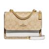 Klare 18 Classic Monogram Flap Shoulder Bag Women Shoulder Bag Light-Khaki Chalk-White C9946-IMDQC