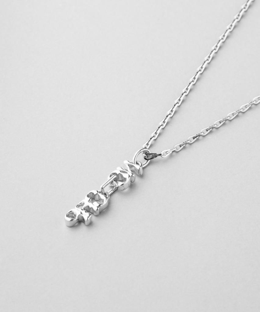 Maz Silver No Cap Lettering Necklace