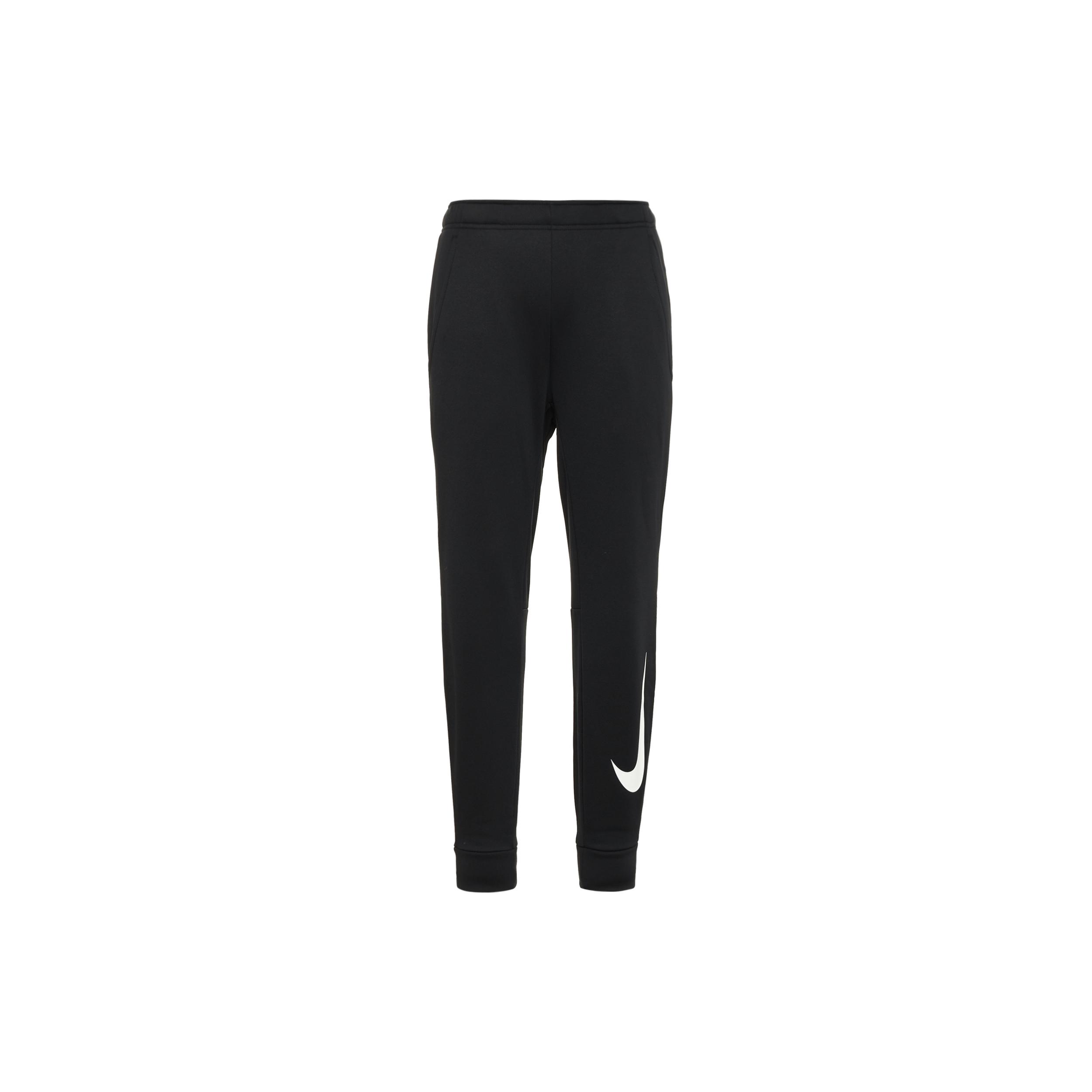 Nike Therma Tapered Swoosh Fleece Lined Training Long Knitted Sweatpants Mens Black 932258-010 M чёрный