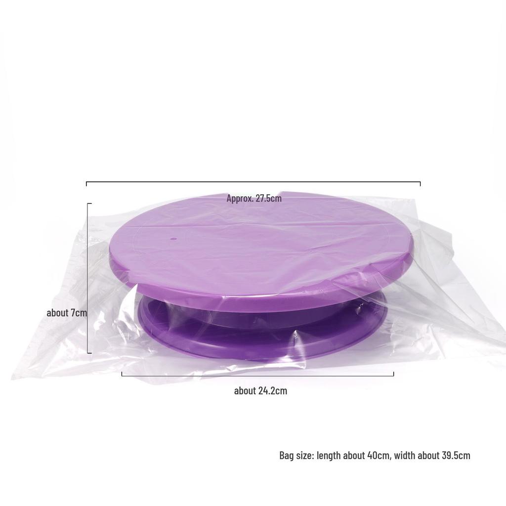 Rotating Cake Decorating Stand - Lightweight & Stable Plastic Turntable