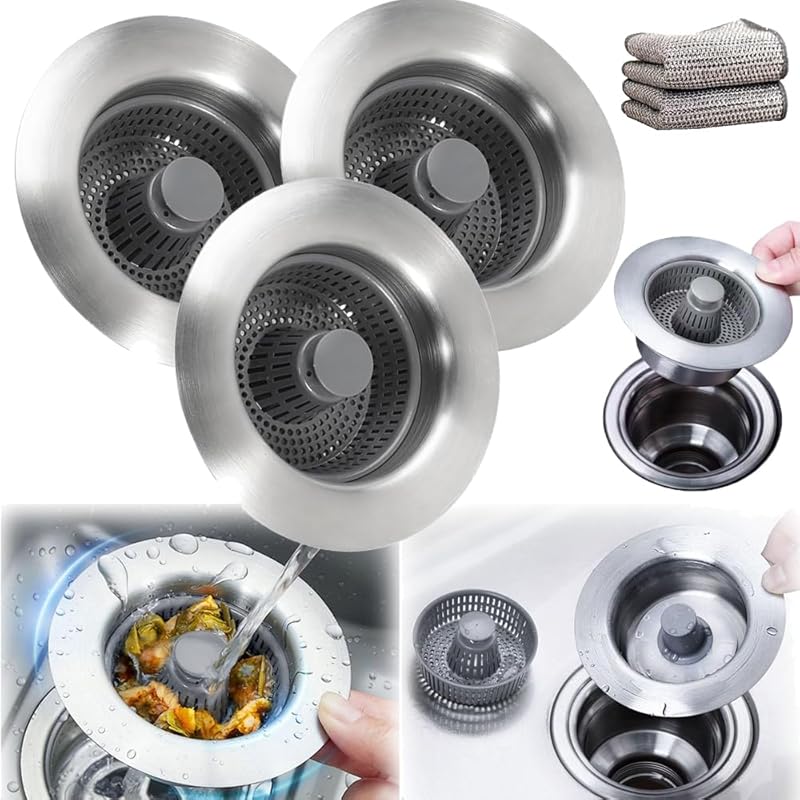Peshoriadm Sink Strainer, Peshoriadm Sink Drain, Indicativet Sink Strainer, 2024 New Upgraded Sink Bounce Core Drain Strainer, Kitchen Sink Drain
