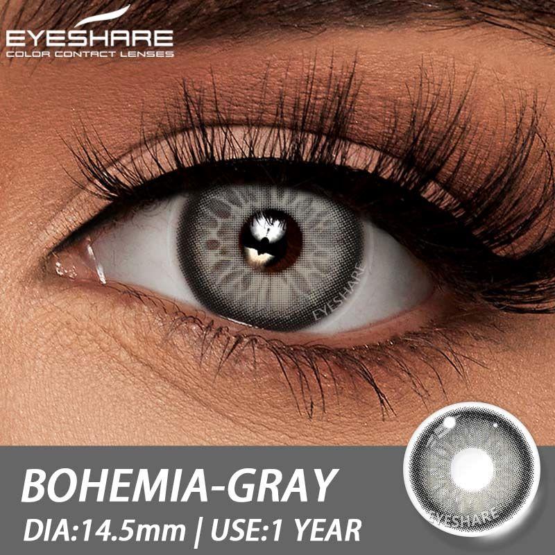 EYESHARE New Natural Color Contact Lenses Pink and Brown Contact Lenses Fashionable Purple-Grey Eye Contact Lenses Color Contact Lenses of the Year