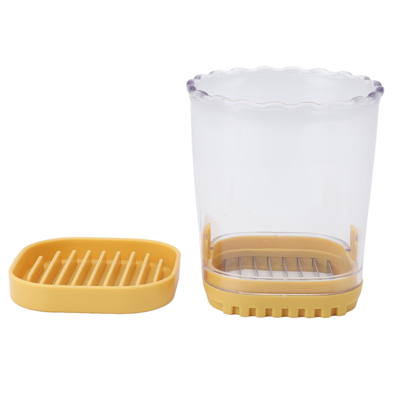 

Овощерезка Фрукторезка Чашка Нержавеющая сталь Пластик Скоростная Фрукторезка с Толкателем для Банана Yellow