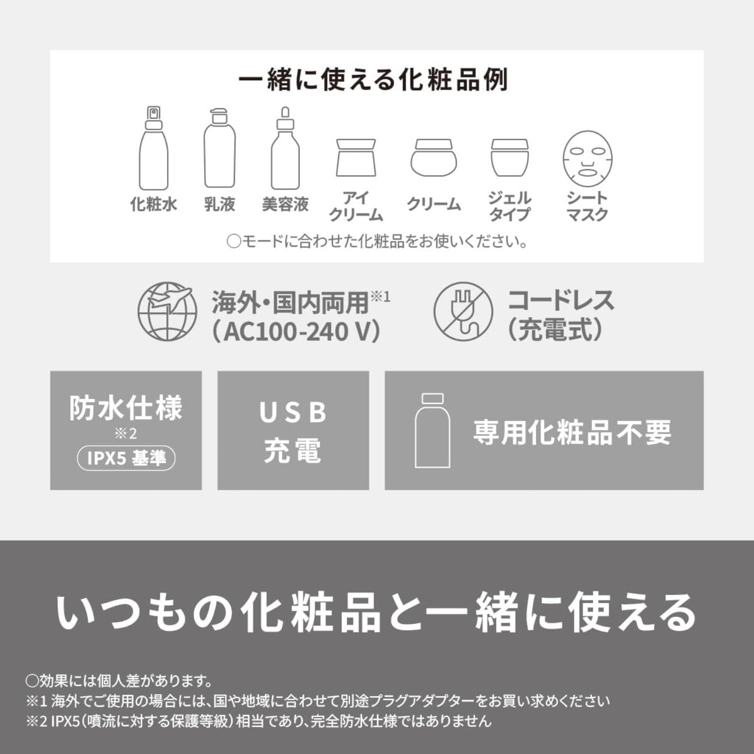 

Panasonic EH-SS85-W Ion facial device IONBOOST Multi EX White AC100-240 V Japan Import NEW
