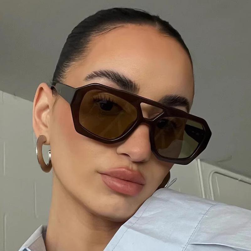 Vintage Women Brand Designer Sunglasses Men Square Shades Eyewear Male Female Outdoor Uv400 Sunglasses Double Beam Eyewear