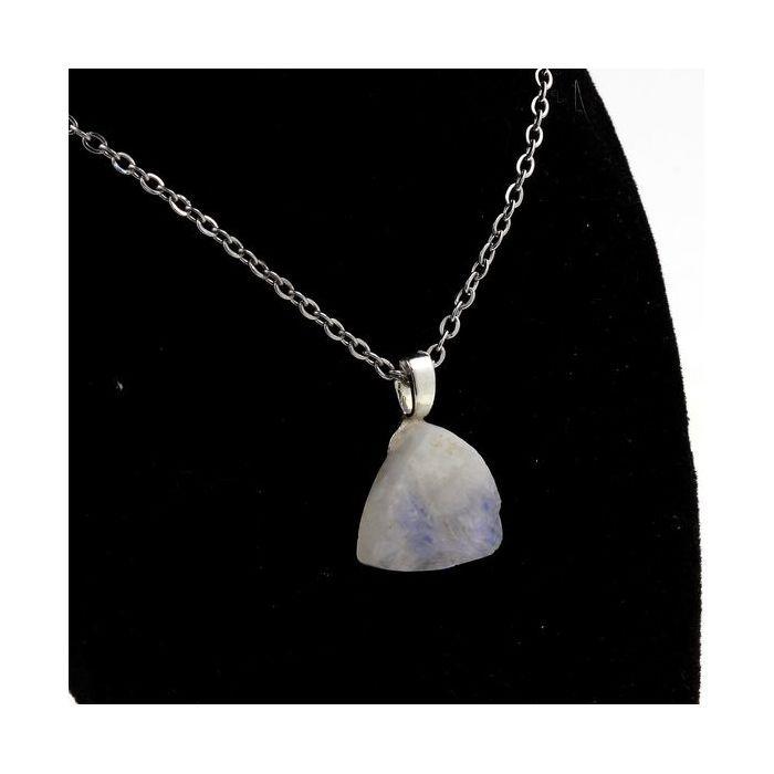 Pierres et Minéraux. Collier Pierre de Lune brut. 14.19 ct. Meetiyagoda, Sri Lanka.