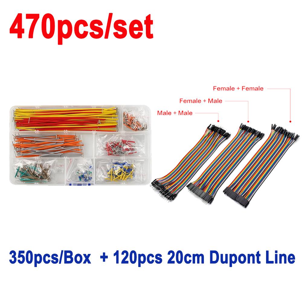 260/470/680/960PCS Solderless Breadboard Jumper Wires U Shape+20CM Dupont Line Breadboard Jumper Cable Wire Kit for DIY Arduino