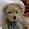[USED] Brown Teddy Bear with Ribbon, Approx. 25cm