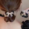 Women's Angel Ribbon Cubic Gopchang Hair Tie Set of 2