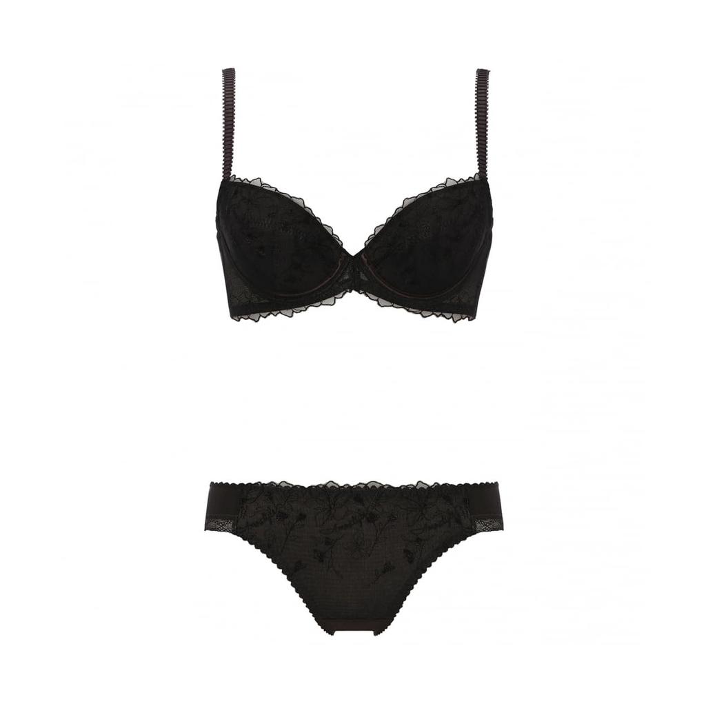 AMOSTYLE Charming Glamor Bra Panty Line Art 1601 A70M & Set, Stitch, (Gray),