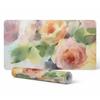 Anti-slip Protective Desk Mat with Watercolor Flowers Pattern 90x45 Cm