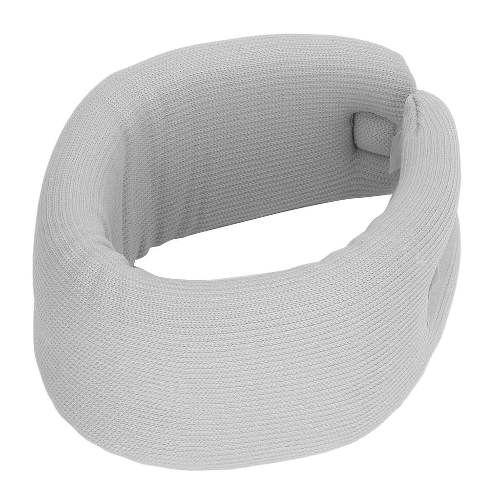 Neck Brace Grey Nylon High Elastic Sponge Chin Curvature Design Neck Support Pad for Home M