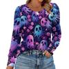 Women's Halloween Print Fashionable Long-sleeved Top