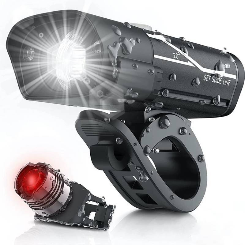Přední světlo na kolo USB dobíjecí hliníková slitina Cyklistická lampa s úrovněmi jasu pro noční jízdu