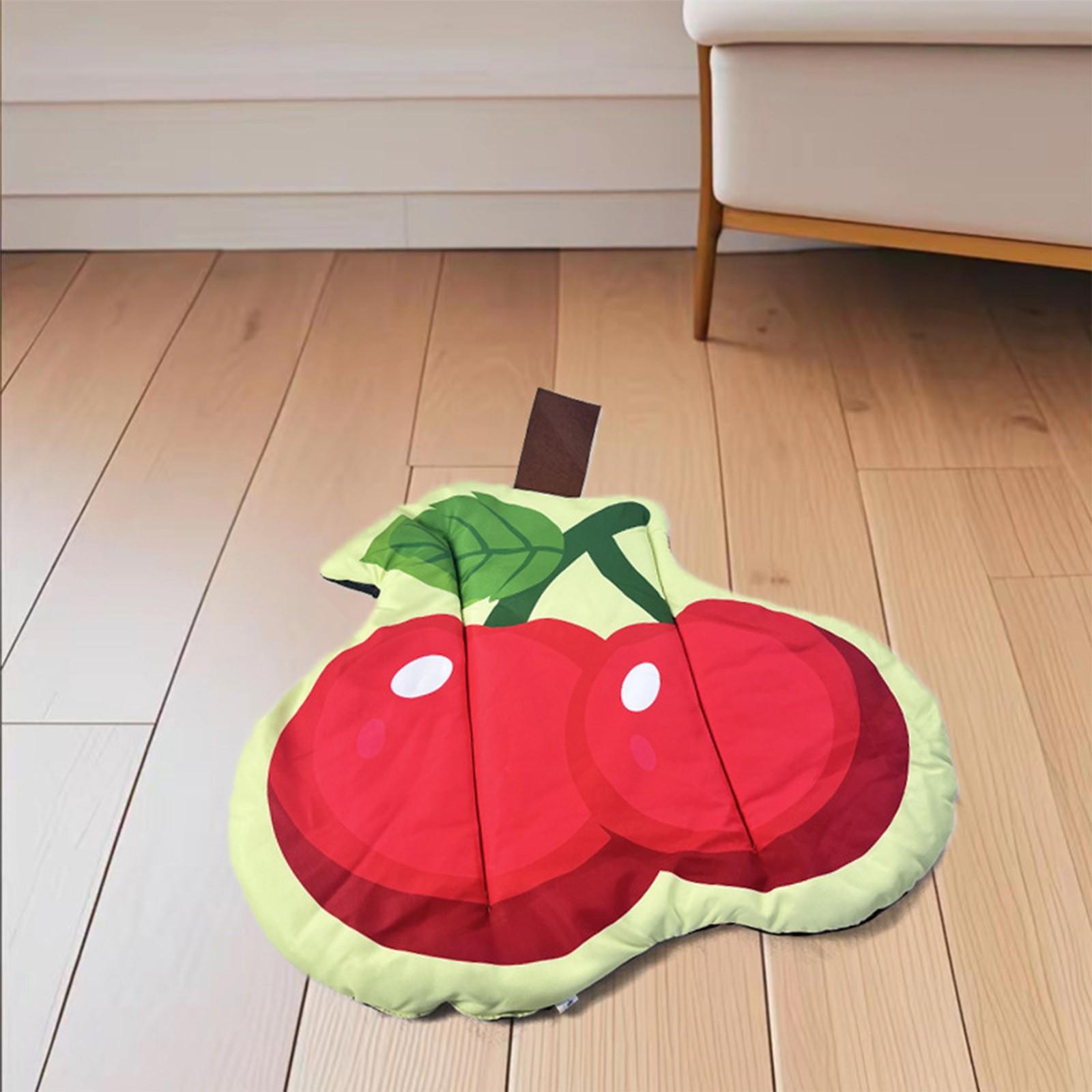 

Коврик для питомца с фруктовым узором для лета, подстилка для кошек и маленьких собак, моющийся коврик для питомца для пола будки, автокресла, универсальный для всех сезонов One Size красный