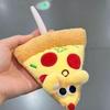 Niedlicher Pizza-Maus Plüsch Schlüsselanhänger Kreatives Essens-Plüschtier Puppe Tasche Anhänger Lustiges Ratten Kuscheltier Für Freunde Geburtstagsgeschenk Kawaii