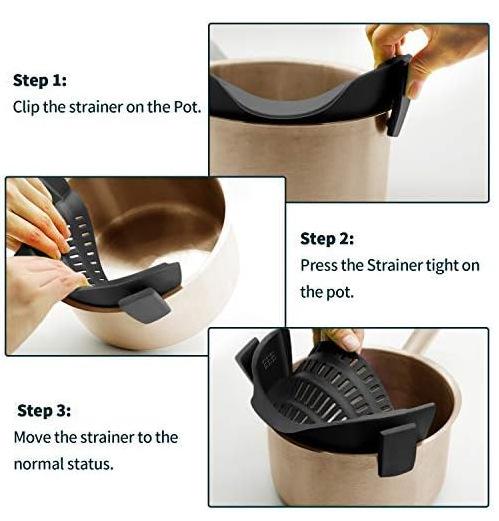 Silicone Drainer Pot Drain Vegetable Pasta Drain Leak-proof Drainer