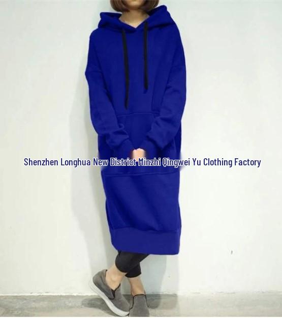 Plus Size Women's Solid Color Long-Sleeve Casual Sweatshirt and Windbreaker Coat