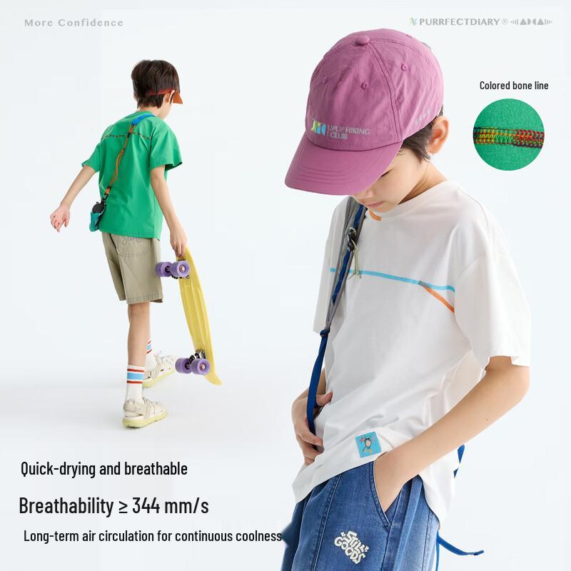 Gulu Diary Kids' Quick-Dry Breathable Short-Sleeve T-Shirt