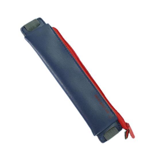 Pencil Case Mini Elastic Belt Faux Leather Business Minimalist Pencil Pouch for Student