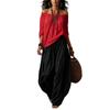1116 Nouveau pantalon large décontracté haut de gamme pour femme été européen et américain avec un haut Bardot exquis à col une épaule