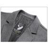 Herbst und Winter mittellanger Wollmantel Herren im britischen Stil verdickter Windjacke High-End-Kaschmir-Wollmantel