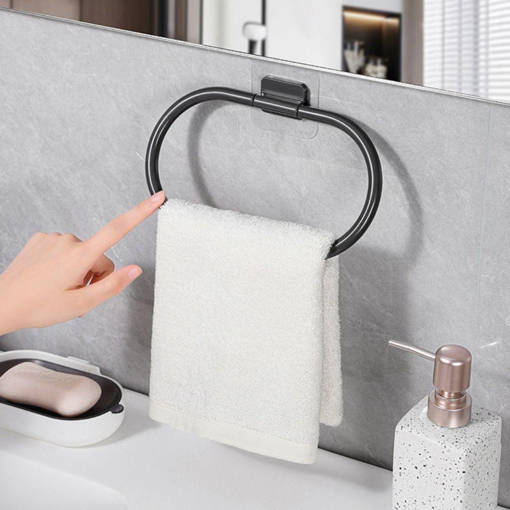 Self-adhesive Bathroom Towels Rack No Drilling Towel Bar New Towel Holder Bathroom Kitchen