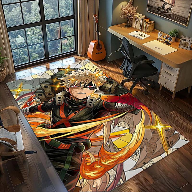 My Hero Academia Large Non Slip Rug Washable Area Carpet for Gamer Bedroom Home Decor