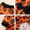 Halloween Pet Costume Four-Legged Outfit Dogs Cats Teddy Bichon Pumpkin Head Design