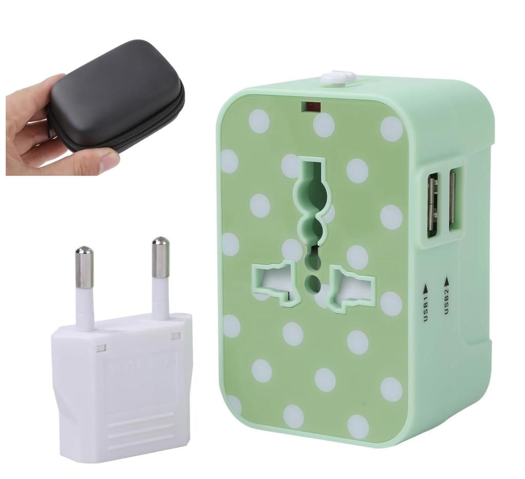 by Active New Color Sekapla Worldwide Compatible and Double USB Port Conversion Double USB Korea Extension Includes 10 Common Travel Issues and