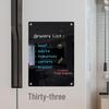 TYU350 3D Black Magnetic Acrylic Weekly Planner Erasable Notepad for Refrigerator