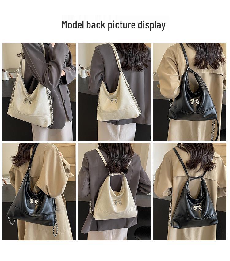 Korean Aesthetic Bow Shoulder Bag - Trendy, Niche Design, Versatile Underarm Tote