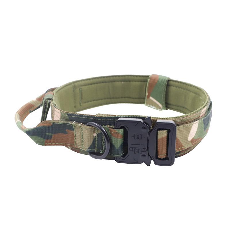 Adjustable Tactical Dogs Collar Traction Rope Military Pets Collars German Shepherd Training Medium Large Dog Pet Accessories