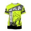 Excavator 3D High-definition Digital Printing Summer Men's Round Neck Short Sleeved T-shirt