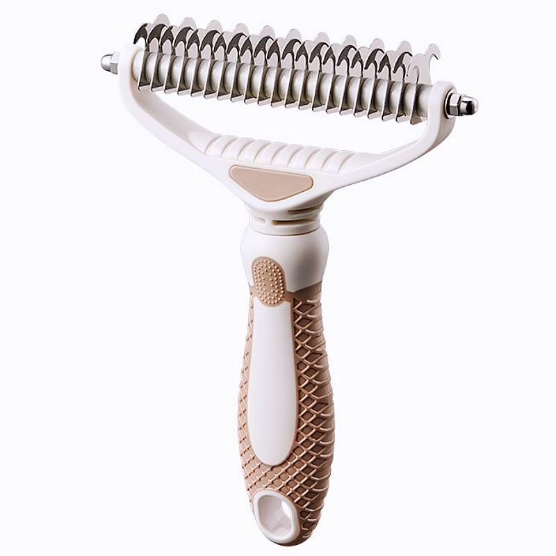 Dog Comb Knife Dog Brush Pet Hair Remover Stainless Steel Combs for Dogs Hair Knot Cleaning Pet Grooming Brush Dogs Knife Comb