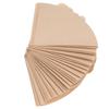 100PCS filtru de cafea hârtie de unică folosință din pulpă de lemn naturală formă de con strecurătoare de cafea