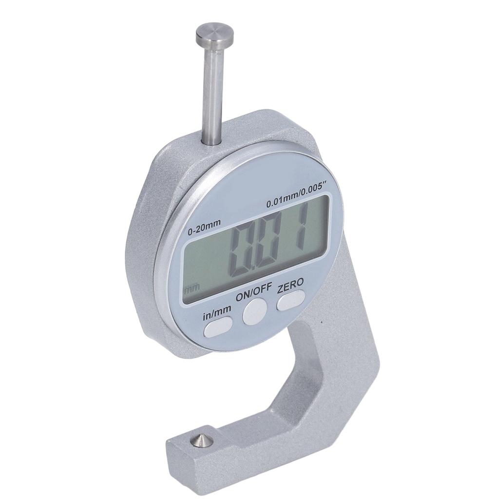 Dickenmessgerät Mini Digital LED-Anzeige 0 bis 20 mm Multifunktionales Dickenmessgerät für Leder