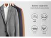 Men's Mid-Length Wool Overcoat with Cotton Padding and Suit Collar - Casual Plus Size